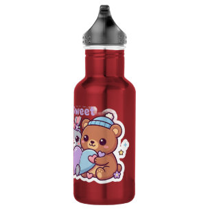 Stay Sweet Kawaii Animal Friends Pastel Water Bott 532 Ml Water Bottle