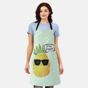 Stay Sweet Pineapple Cartoon Fun Apron