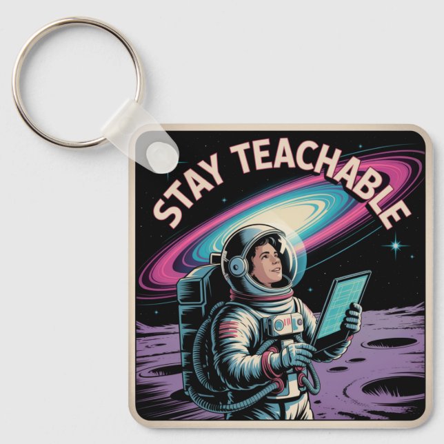 Stay Teachable Key Ring (Front)