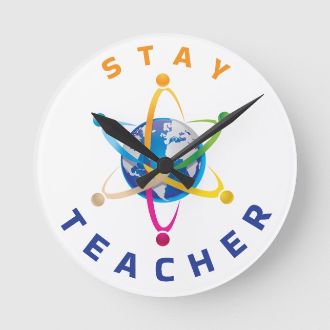 Stay Teacher Wall Clock (Front)