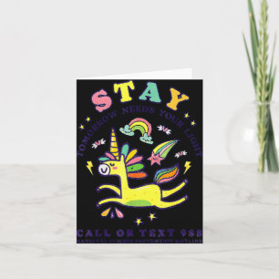 Stay The World Need You 988 Suicide Prevention  Card