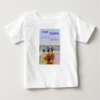 Stay Trippy, Little Hippie Tuxedo Cat Baby T-Shirt