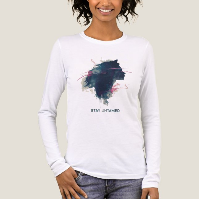 Stay Unlimited – Girl Face Minimal Art Tee (Front)