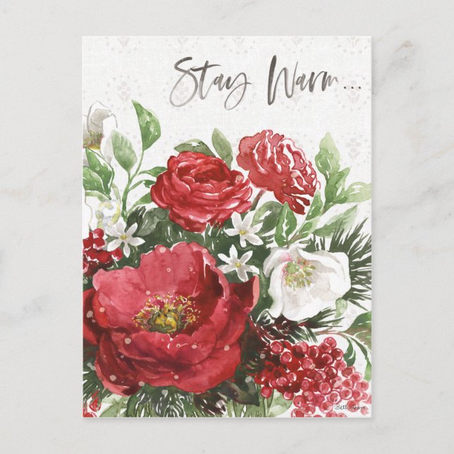 Stay Warm - Holiday Flowers (Front)