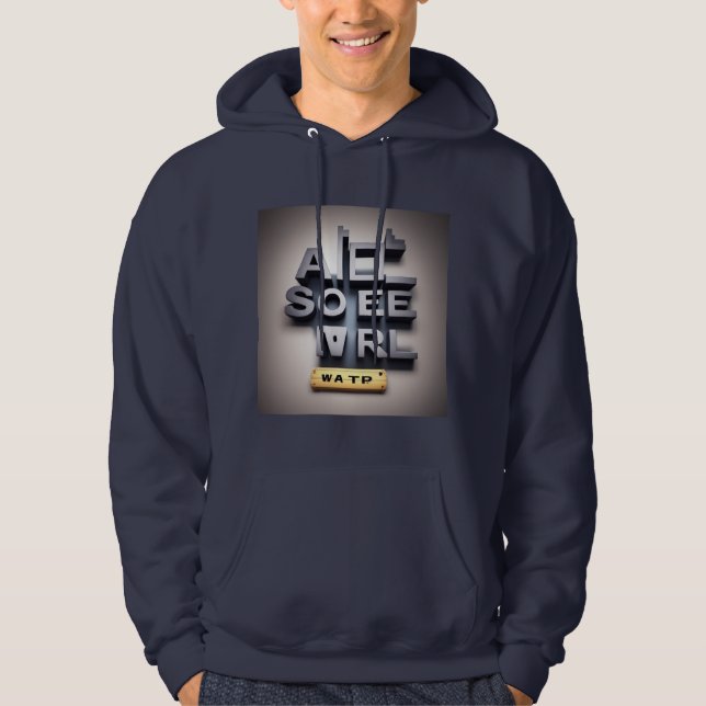 "Stay warm, stay stylish: Men's Basic Hooded Sweat Hoodie (Front)