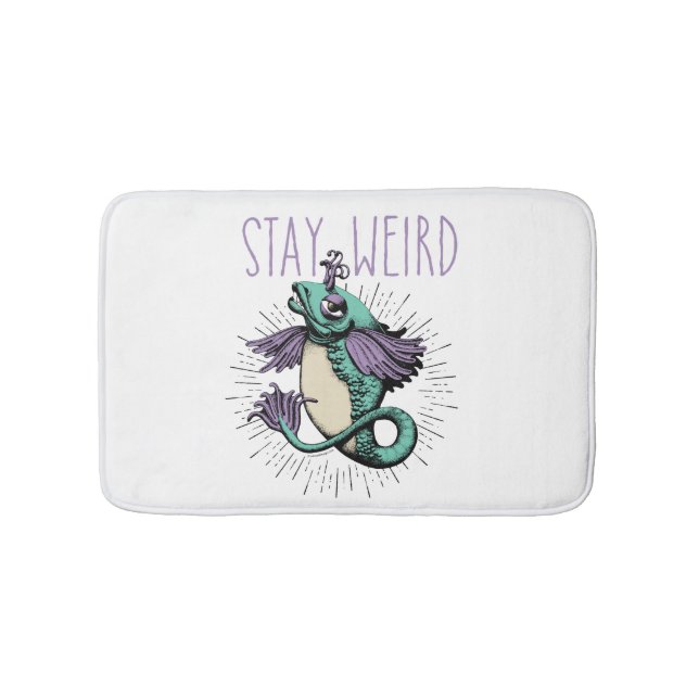 Stay Weird Bath Mat (Front)