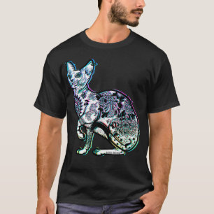 Stay Weird Design - Pastel Goth Sphynx Cat Tattoo T-Shirt
