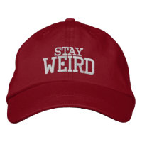 STAY WEIRD funny sports hat | Custom colour caps