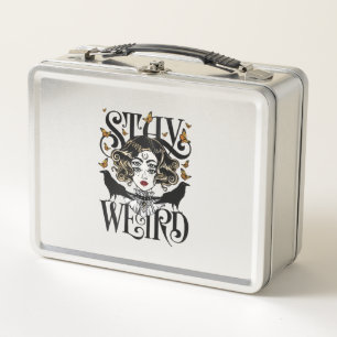 Stay Weird Metal Lunch Box