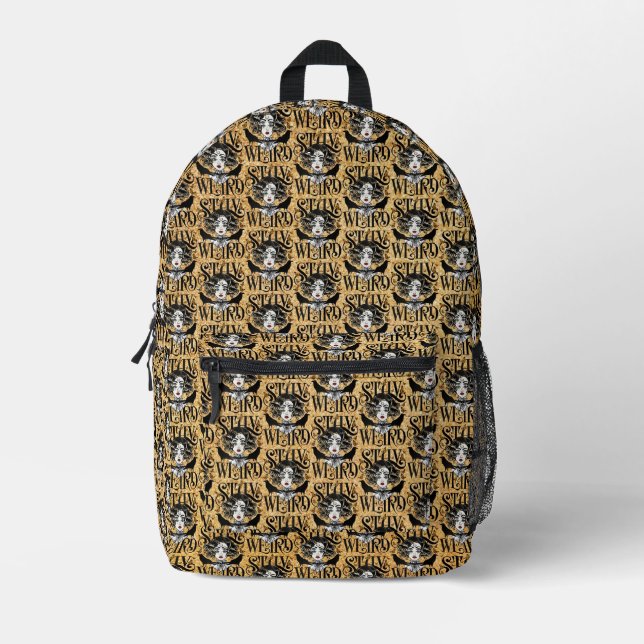 Stay Weird Printed Backpack (Front)