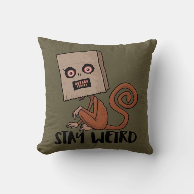 Stay Weird Sack Monkey Cushion (Front)