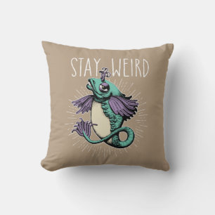 Stay Weird Throw Pillow