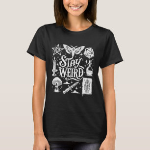 Stay Weird Witchy Vibes Witch Spooky Season Happy  T-Shirt