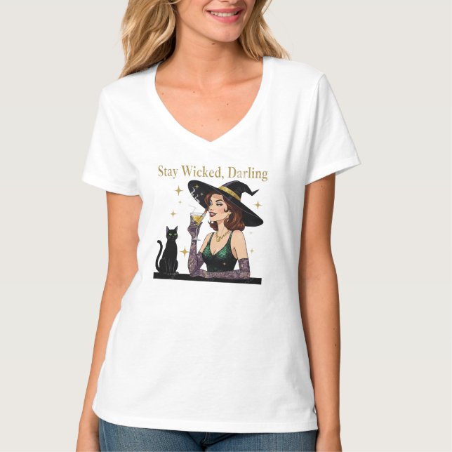 "Stay Wicked, Darling" Statement T-Shirt (Front)