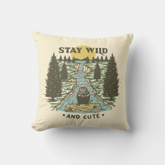 Stay Wild and Cute Cushion (Front)