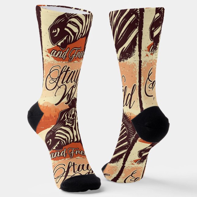 Stay Wild And Free Socks (Angled)