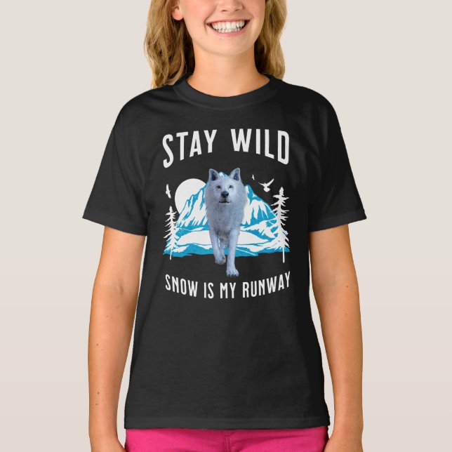 Stay Wild Arctic Wolf T-Shirt (Front)