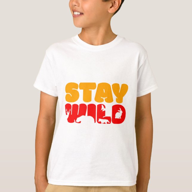 Stay WILD Basic Design Kids Basic T-shirt (Front)