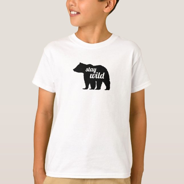 Stay Wild Bear Silhouette T-Shirt (Front)