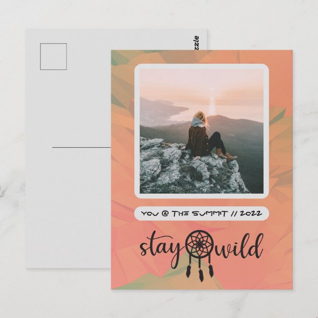 Stay Wild Boho Photo Postcard (Front/Back)