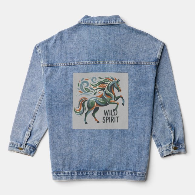 stay wild denim jacket (Back)