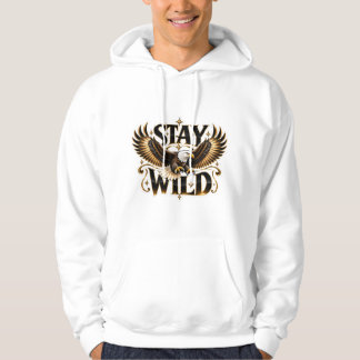 Stay Wild Eagle Hoodie | Bold Eagle Graphic Sweats