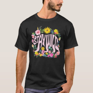 Stay Wild Floral California Bear Vintage 70s Vibes T-Shirt