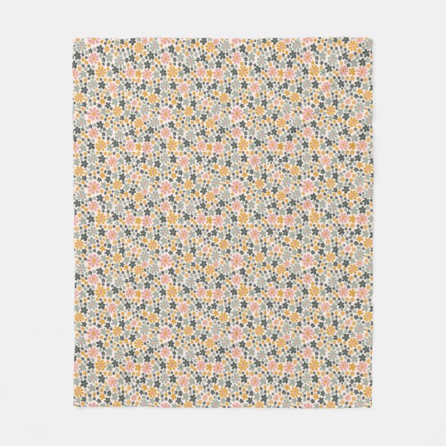 Stay Wild, Flower Child Fleece Blanket (Front)