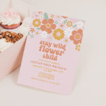 Stay Wild Flower Child Retro Floral birthday Invitation<br><div class="desc">Retro inspired Stay Wild Flower Child birthday invitation with 70's style flowers and boho fonts and colours.</div>