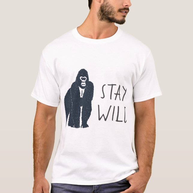 Stay Wild Gorilla Silhouette T-Shirt (Front)