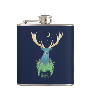 STAY WILD HIP FLASK