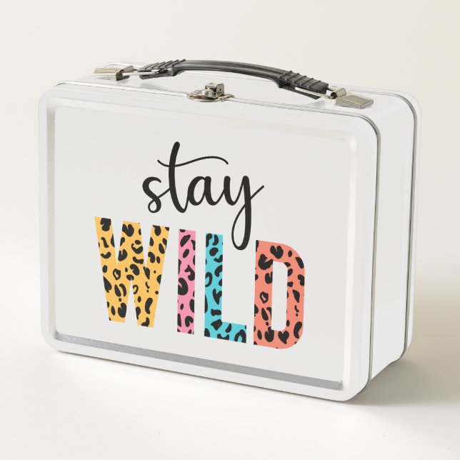 Stay Wild Metal Lunch Box (Front)