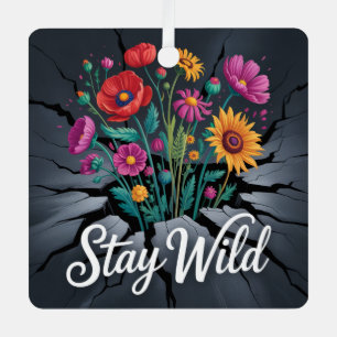 Stay Wild Metal Tree Decoration