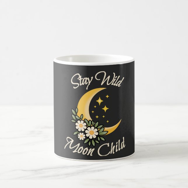 Stay Wild Moon Child | Boho Crescent Moon with Dai Coffee Mug (Center)