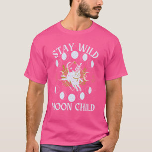 Stay Wild Moon Child Celestial Mystical Cat Witch  T-Shirt