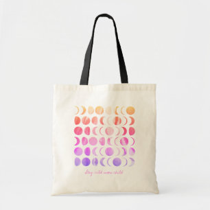 Stay Wild Moon Child Celestial Phases of the Moon  Tote Bag