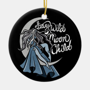 Stay Wild Moon Child Ceramic Tree Decoration