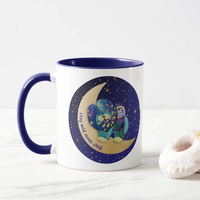 STAY WILD MOON CHILD Chow 11 oz mug (With Donut)