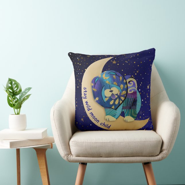 STAY WILD MOON CHILD Chow dog napkins Cushion (Chair)