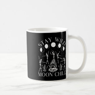 Stay Wild Moon Child Funny Skeleton Dancing Hallow Coffee Mug