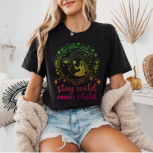 Stay Wild Moon Child Gradient Celestial Witchy T-Shirt