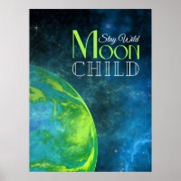 Stay Wild Moon Child Lime Green Earth Bold