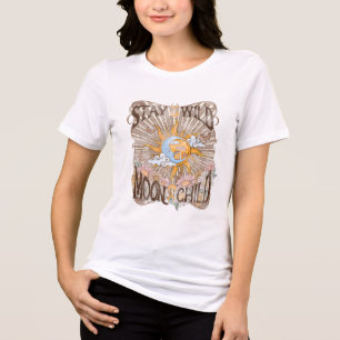 Stay WIld Moon Child - Retro Celestial Boho Tri-Blend Shirt