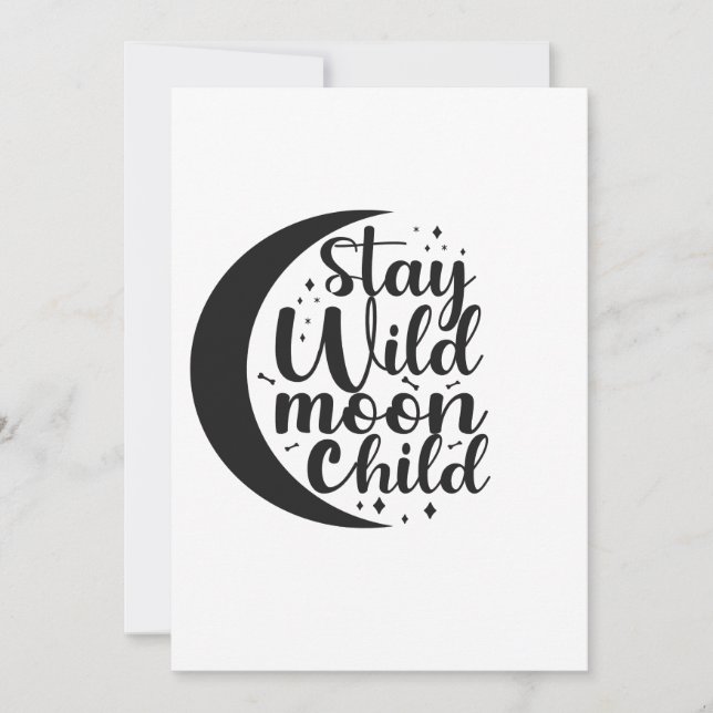 Stay Wild Moon Child Spooky Halloween Gift  Invitation (Front)