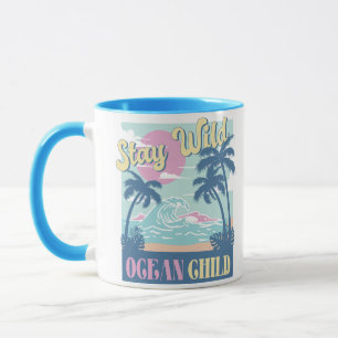 "Stay Wild Ocean Child - Vintage Beach Mug