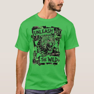 Stay Wild Shirt – Neon Leopard Punk Graphic Tee