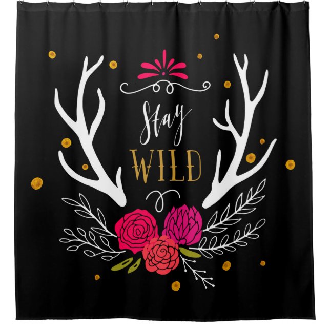 Stay Wild Shower Curtain (Front)