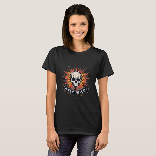 Stay Wild Skull T-Shirt (Front Full)
