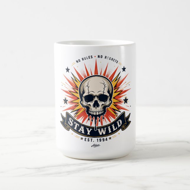 Stay Wild Skull T-Shirt Coffee Mug (Center)