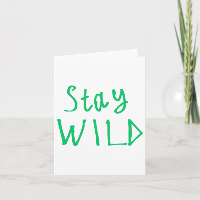 Stay Wild Sticker1  Card (Front)